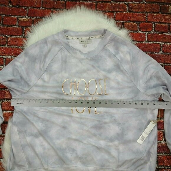 NWT Rae Dunn Sweatshirt "Choose Love" Graphic Text Pullover Sweater 1X - Picture 9 of 12